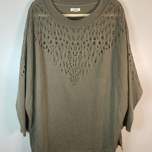 ODDY oversized brown sweater with side slits size small/medium